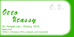 otto utassy business card